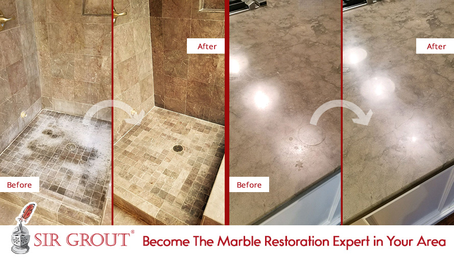 Before and After Marble Restoration Work