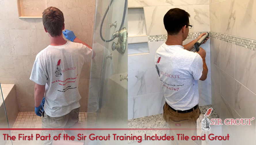 The First Part of the Sir Grout Training Includes Tile and Grout