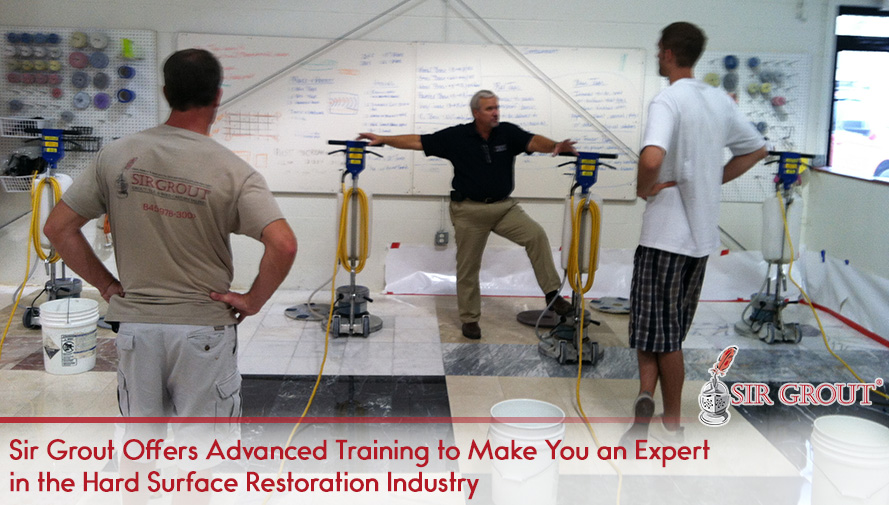 Sir Grout offers advanced training to make you an expert in the hard surface restoration industry