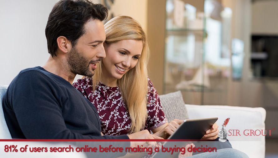 SEO websites with responsive design offer great user experience 81% of users search online before making a buying decision